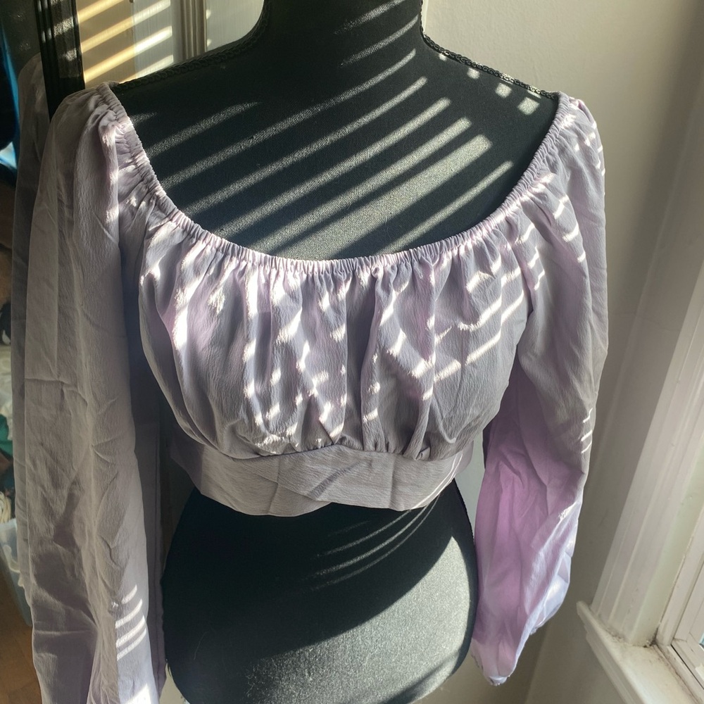 Lavender Off-Shoulder Women's Top